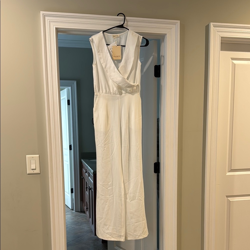 NWT White Jumpsuit Small
